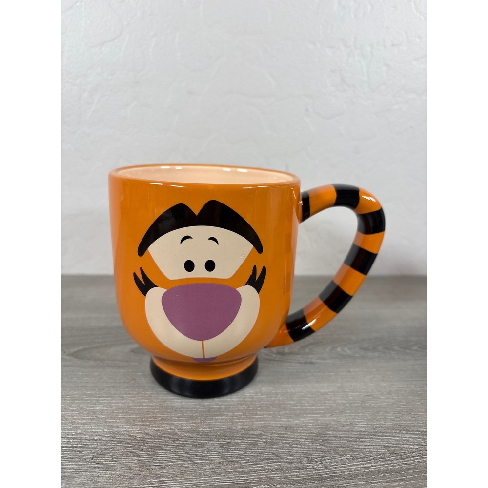 Disney Parks Tigger Mug Large Ceramic Orange Striped Handle Winnie Pooh Cup 20oz